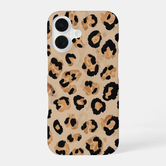 Iphone hoesje "luipaardprint" iPhone 16 hoesje (Achterkant)