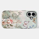 iPhone hoesje met bloemen. (Achterkant (horizontaal))