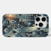 iPhone hoesje met een regenachtig stadsgevoel (Achterkant (horizontaal))