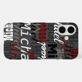 iPhone hoesje met oversized naampatroon (Achterkant (horizontaal))