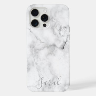 iPhone Hoesje met wit marmeren sjabloon 15 Pro Max Case