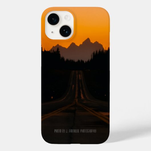 iPhone Hoesje Mountain Sunset Highway (Achterkant)