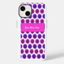Iphone Hoesje - Roze en Paarse Bloemen