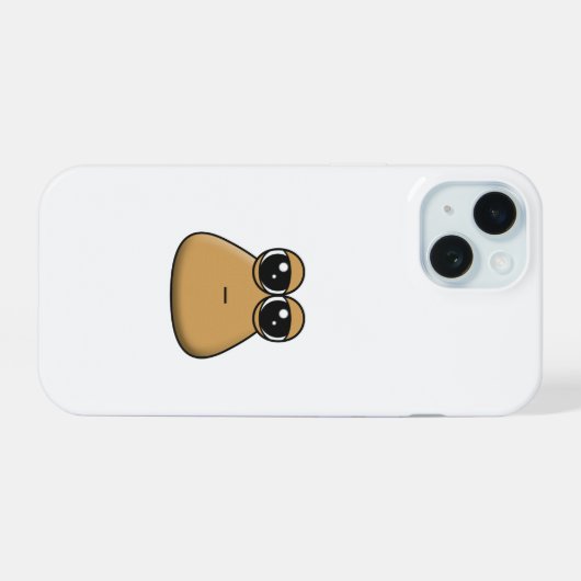 iPhone hoesje - Sad Baby Pou iPhone 15 Case (Achterkant horizontaal)