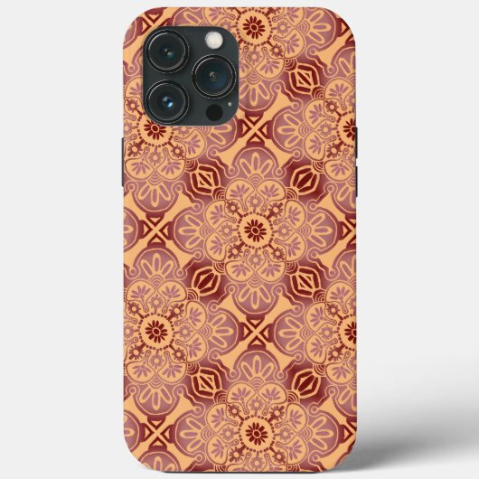 iPhone hoesje tribal perzik mauve (Achterkant)