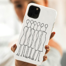 iPhone-hoesjes (handgetekende vrouwen)