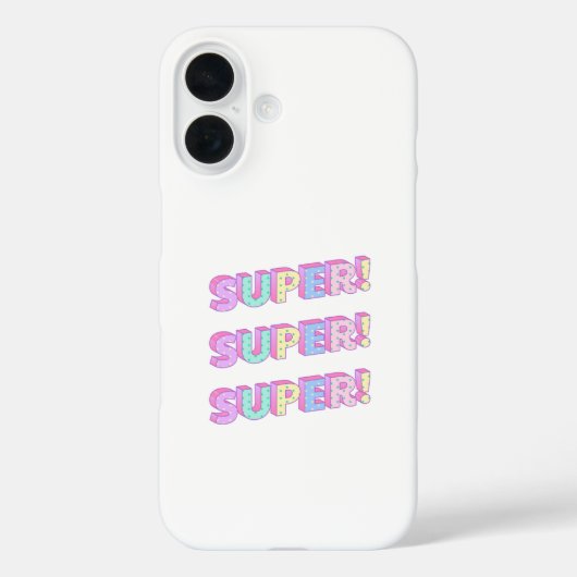 iphone hoesjes met titel "SUPER" (Achterkant)
