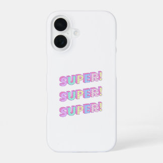 iphone hoesjes met titel "SUPER" 16 Hoesje