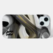 iPhone hoesjes Trend Abstract Art Zwart Wit Goud (Achterkant (horizontaal))