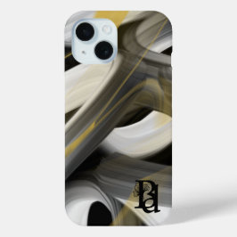iPhone hoesjes Trend Abstract Art Zwart Wit Goud