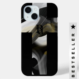 iPhone hoesjes Trend Abstract Art Zwart Wit Goud