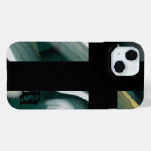 iPhone hoesjes Trend Abstract Art Zwart Wit Groen (Achterkant (horizontaal))
