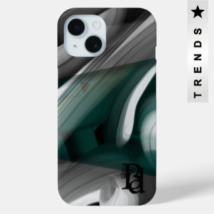iPhone hoesjes Trend Abstract Art Zwart Wit Groen