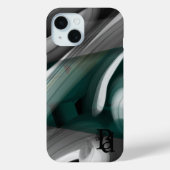 iPhone hoesjes Trend Abstract Art Zwart Wit Groen (Achterkant)