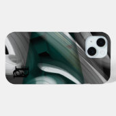 iPhone hoesjes Trend Abstract Art Zwart Wit Groen (Achterkant (horizontaal))