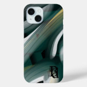 iPhone hoesjes Trend Abstract Art Zwart Wit Groen (Achterkant)