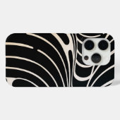 Iphone hoesjes zwart-wit golven (Achterkant (horizontaal))