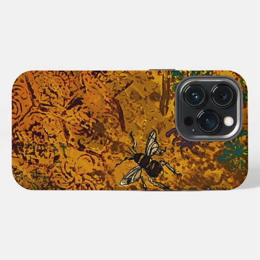 iPhone Honingbij Case Hoesje (Achterkant horizontaal)