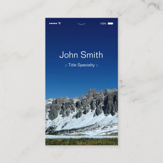 iPhone iOS flatUI-stijl Visitekaartje (Voorkant)