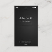 iPhone iOS-stijl - Eenvoudig generiek zwart-wit Visitekaartje (Voorkant)
