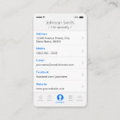 iPhone iOS-stijl - Persoonlijk fotoprofiel Visitekaartje (Achterkant)