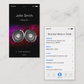 iPhone iOS-stijl - Unieke en stijlvolle DJ van de  Visitekaartje (Voorkant / Achterkant)
