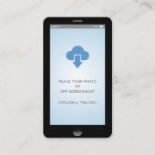 iPhone iOS Style App Screenshot Foto Visitekaartje (Voorkant)