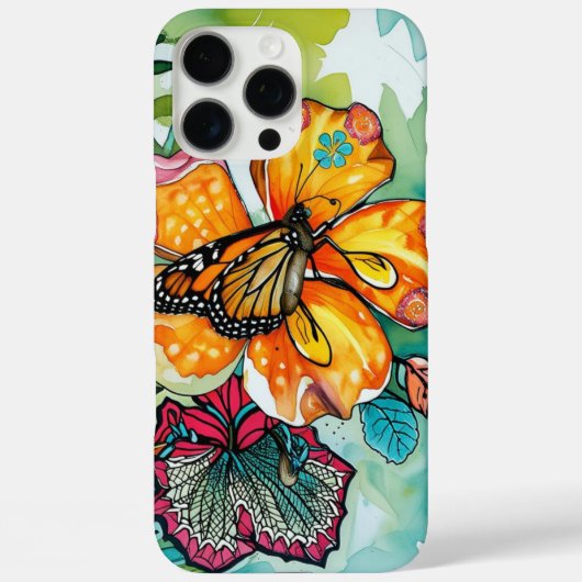 iPhone / iPad case bloemenhoesje waterverf (Achterkant)
