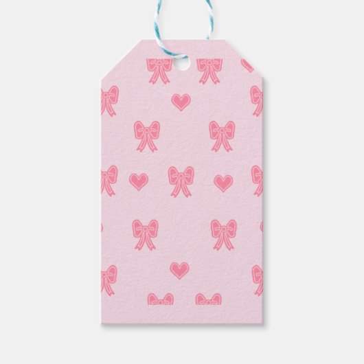 iPhone / iPad case Cute Pink Bows and Hearts Coque Cadeaulabel (Voorkant)