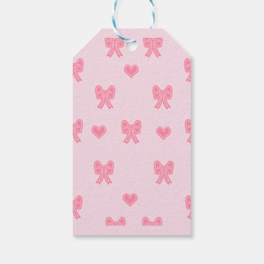 iPhone / iPad case Cute Pink Bows and Hearts Coque Cadeaulabel (Achterkant)