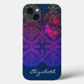 iPhone / iPad case DIY NAME ANTIQUE LACE IN GREY (Achterkant)