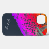 iPhone/iPad-case HUMMINGBIRD EN AANGEPASTE NAAM Case-Mate iPhone Case (Achterkant (horizontaal))