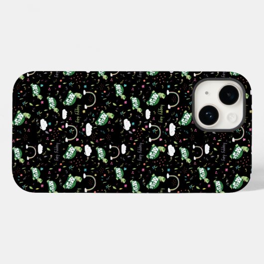 iPhone / iPad case MaJk Turtle "Happy Day"-patroon (Achterkant (horizontaal))