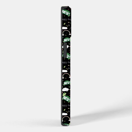 iPhone / iPad case MaJk Turtle "Happy Day"-patroon (Achterkant / Rechts)