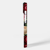iPhone / iPad case red-white &pink roses (Achterkant / Links)