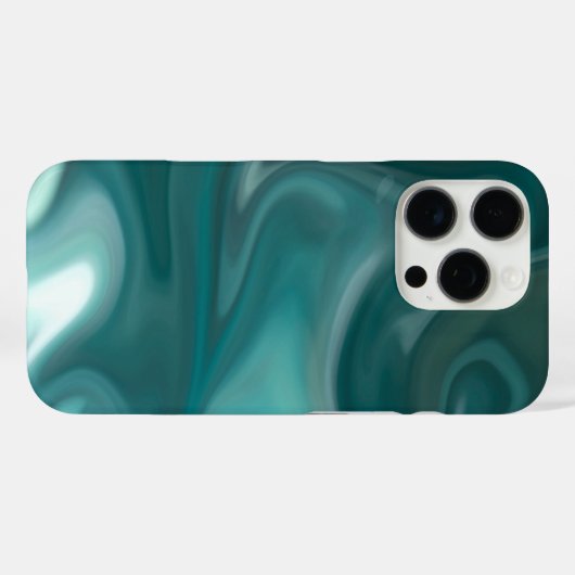 iPhone / iPad case Teal Marble Abstract (Achterkant (horizontaal))