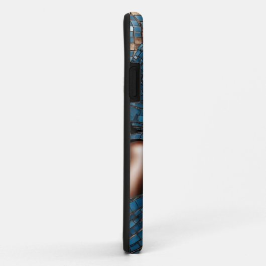 iPhone / iPad case Vrouw Mosiac Koper Blauw (Achterkant/rechts)