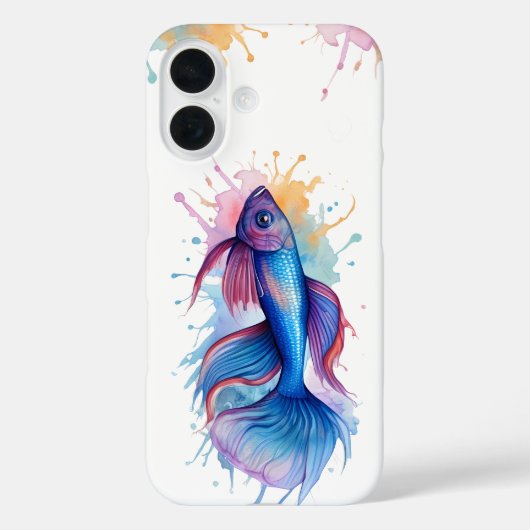 iPhone / iPad case - Waterverf Series: Betta Fish (Achterkant)