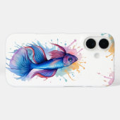 iPhone / iPad case - Waterverf Series: Betta Fish (Achterkant (horizontaal))