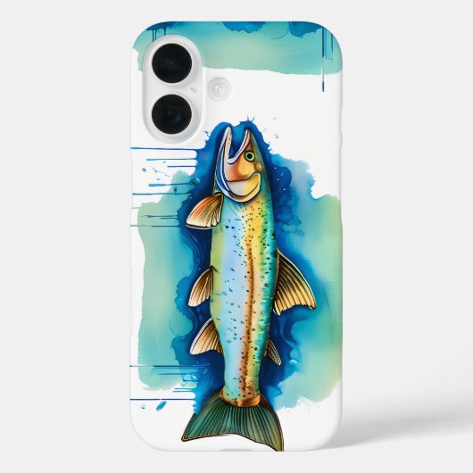 iPhone / iPad case - Waterverf Series: Forel/Salm (Achterkant)
