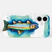 iPhone / iPad case - Waterverf Series: Forel/Salm (Achterkant (horizontaal))