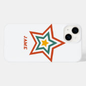 iPhone/iPad Case with Boho Groove Star and Custom  (Achterkant (horizontaal))