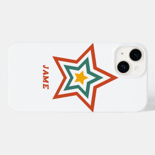 iPhone/iPad Case with Boho Groove Star and Custom  (Achterkant (horizontaal))