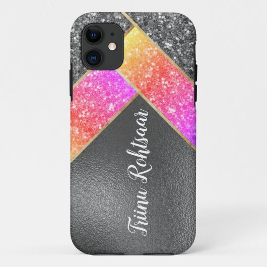 iPhone/iPad-draagtas met reserveglitter Silver Case-Mate iPhone Case (Achterkant)