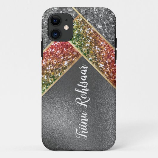 iPhone/iPad-draagtas met reserveglitter Silver Case-Mate iPhone Case (Achterkant)