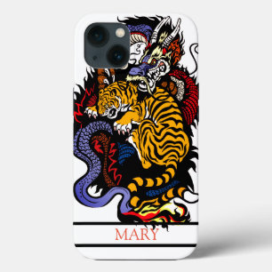 iPhone/iPad-draagtas, TIGER EN AANGEPASTE NAAM Case-Mate iPhone Case