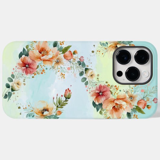 iPhone/iPad-draagtas, waterverven bloemen Case-Mate iPhone Case (Achterkant (horizontaal))