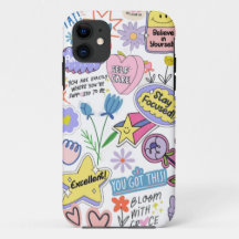 iPhone / iPad hoesje Geel en Roze Beste Quotes