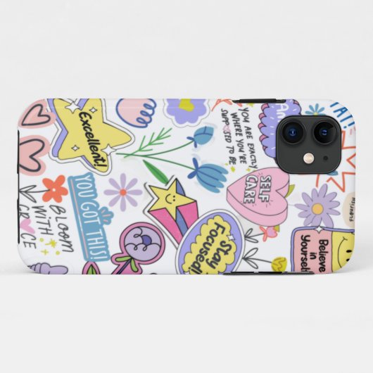 iPhone / iPad hoesje Geel en Roze Beste Quotes (Achterkant (horizontaal))