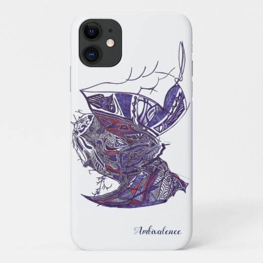 iPhone / iPad hoesje met gedetailleerde handgeteke (Achterkant)
